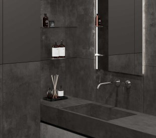 Керамогранит Laparet Festa Grafite темно-серый матовый глянцевые чернила арт LP6012G0621R (60х119,5)